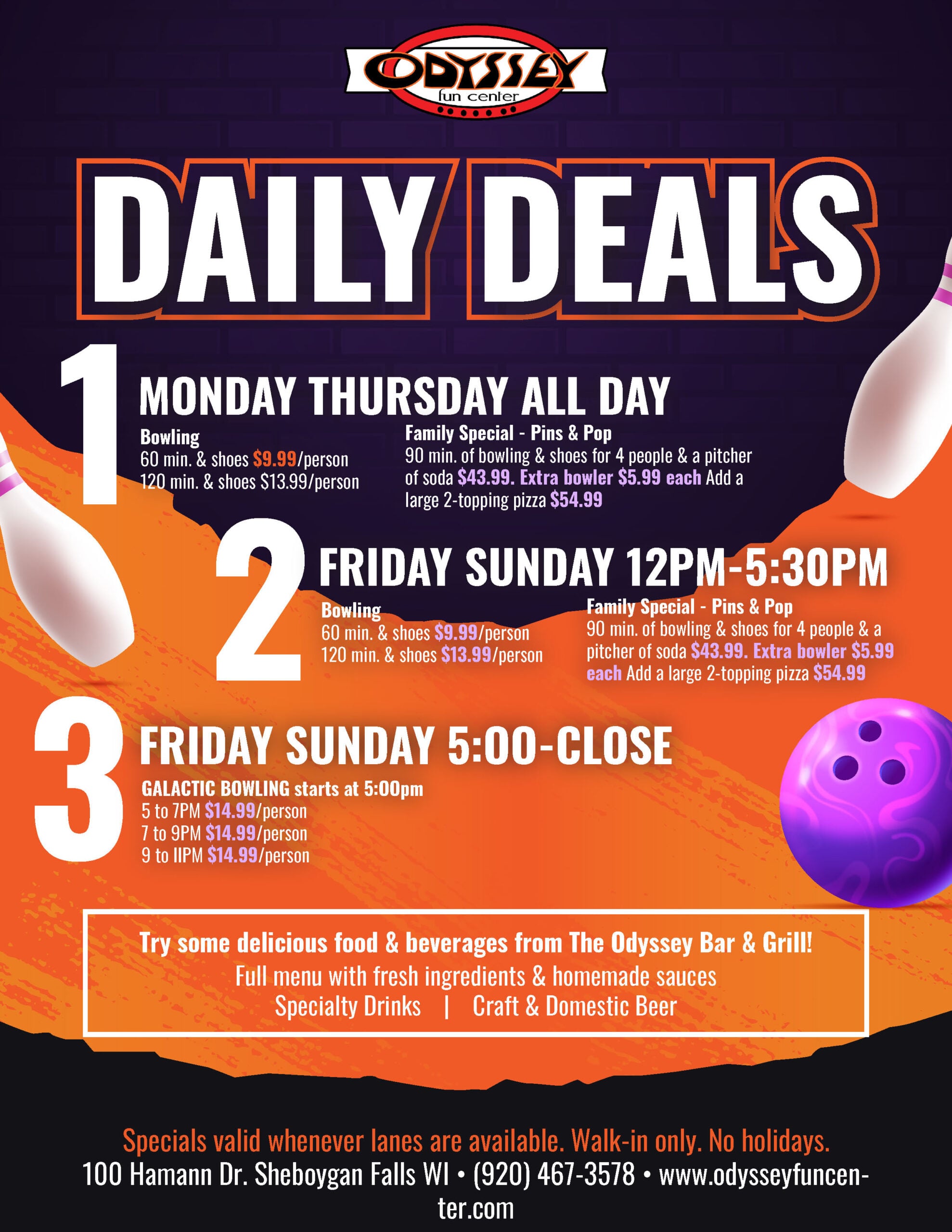 #701310 - Odyssey Fun Center Daily Deals